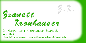 zsanett kronhauser business card